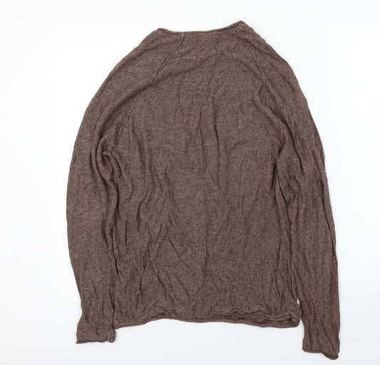 New Look Mens Brown Pullover Jumper Size S