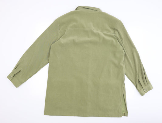 Stinna Fashion Womens Green Overcoat Coat Size 2XL