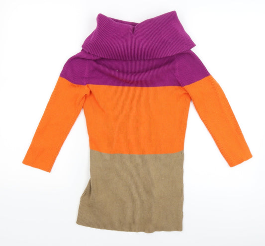 BPC Womens Multicoloured Striped Pullover Jumper Size S