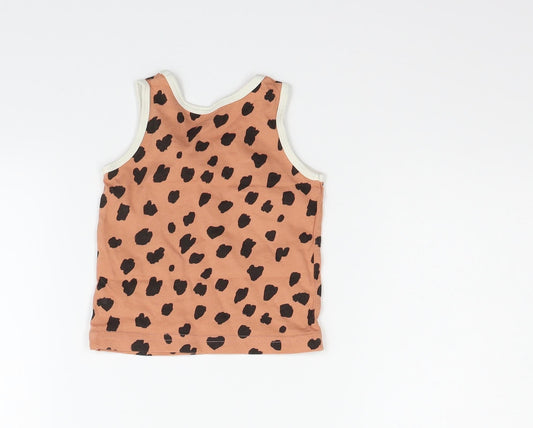 Primark Boys Beige Animal Print Basic Tank Size 6-9 Months