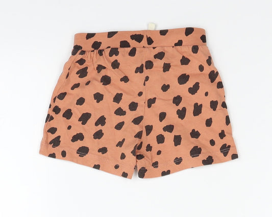 Primark Girls Beige Animal Print Cropped Trousers Size 6-9 Months