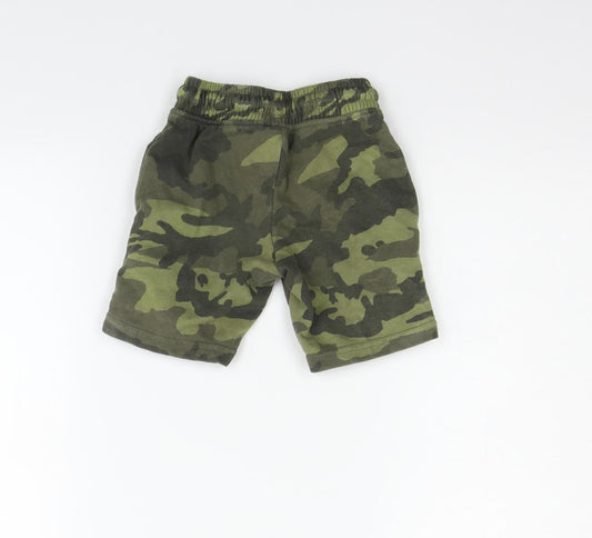 NEXT Boys Green Geometric Chino Shorts Size 4 Years
