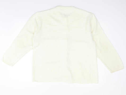 Casper Womens Beige Cardigan Jumper Size L - washable mark on arm