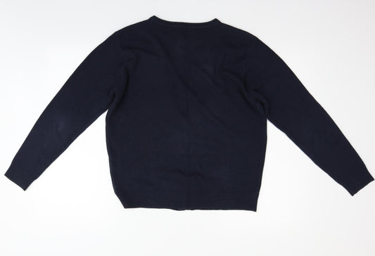 tiana Womens Blue Cardigan Jumper Size M