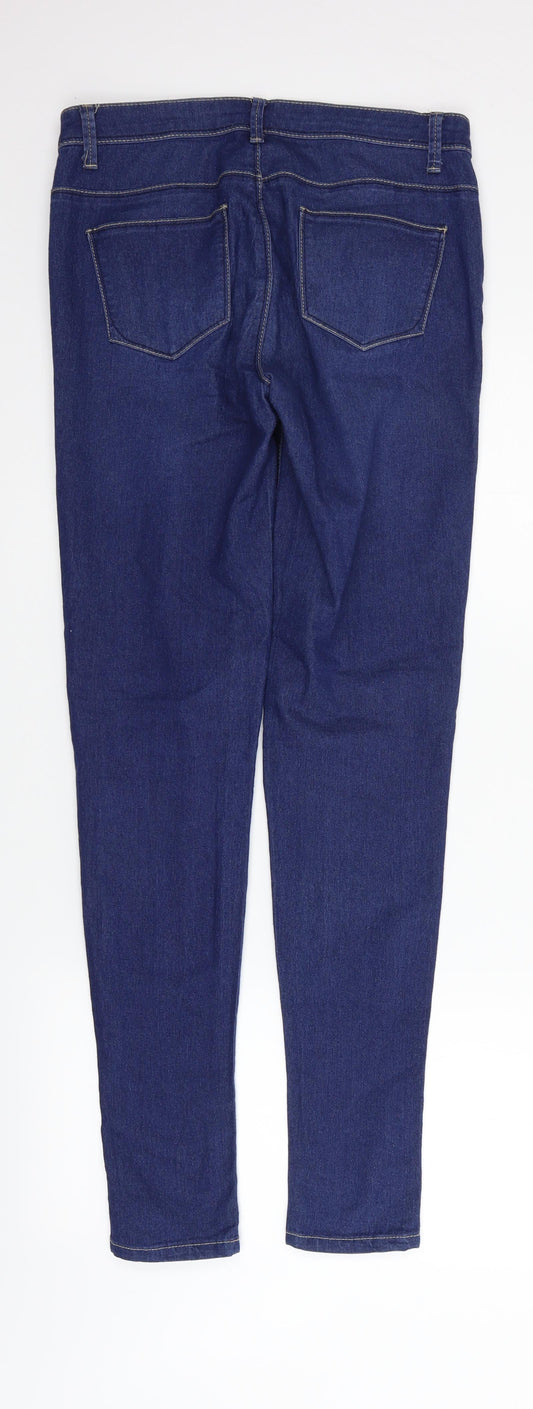 deniem & co Womens Blue Straight Jeans Size 10 L30 in