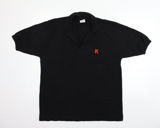 supa polos Mens Black Polo Size XL