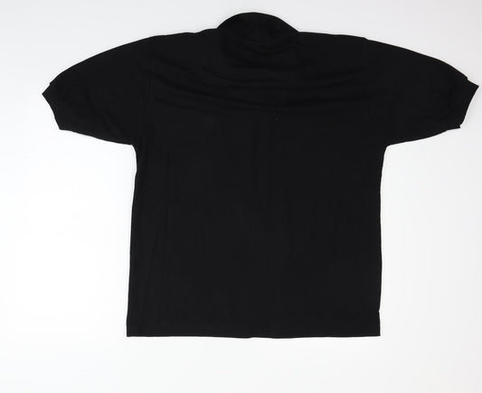 supa polos Mens Black Polo Size XL
