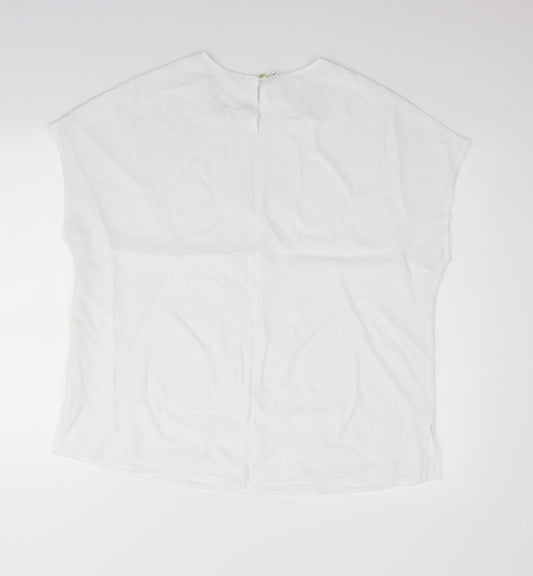 Preworn Womens White Basic Blouse Size 20