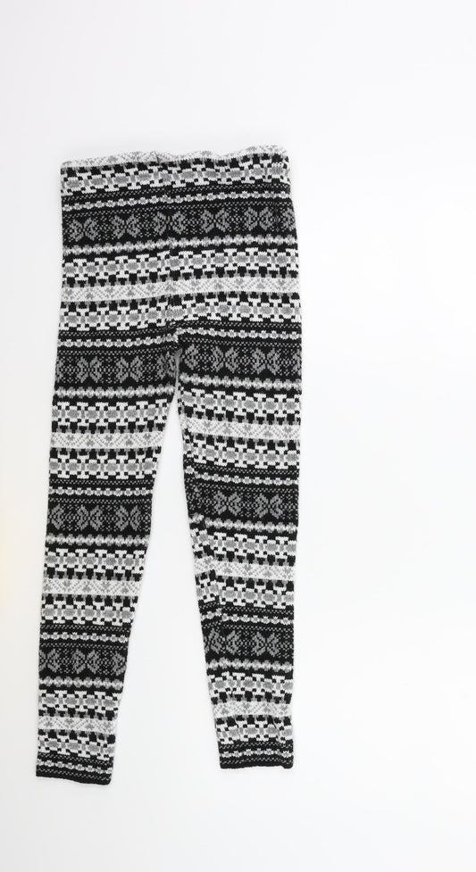Preworn Womens Grey Striped Capri Trousers Size 23 in L22 in
