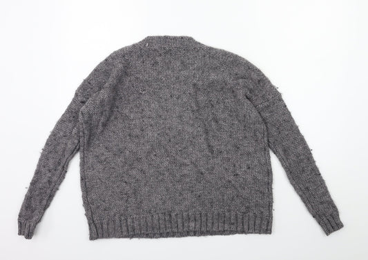 Wallace Womens Grey Knit Pullover Jumper Size XS