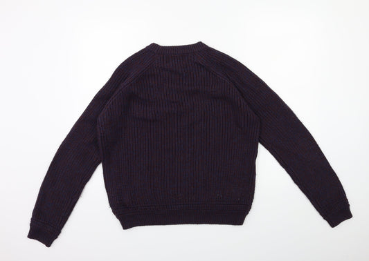 Topshop Mens Purple Knit Pullover Jumper Size S