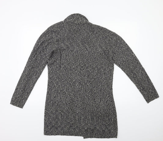 PLANET Womens Grey Knit Cardigan Jumper Size S