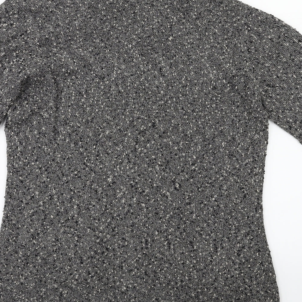 PLANET Womens Grey Knit Cardigan Jumper Size S