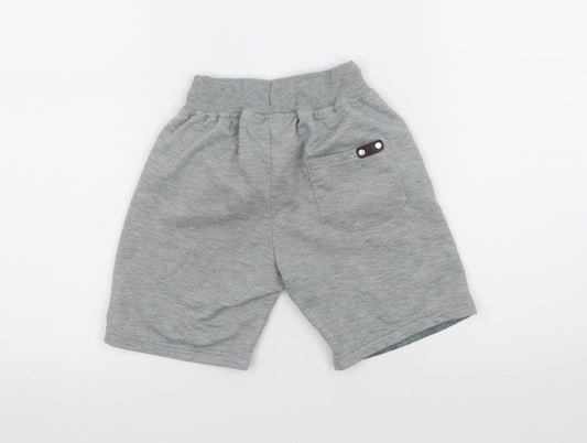 Just Kids Boys Green Geometric Jersey Sweat Shorts Size 4-5 Years