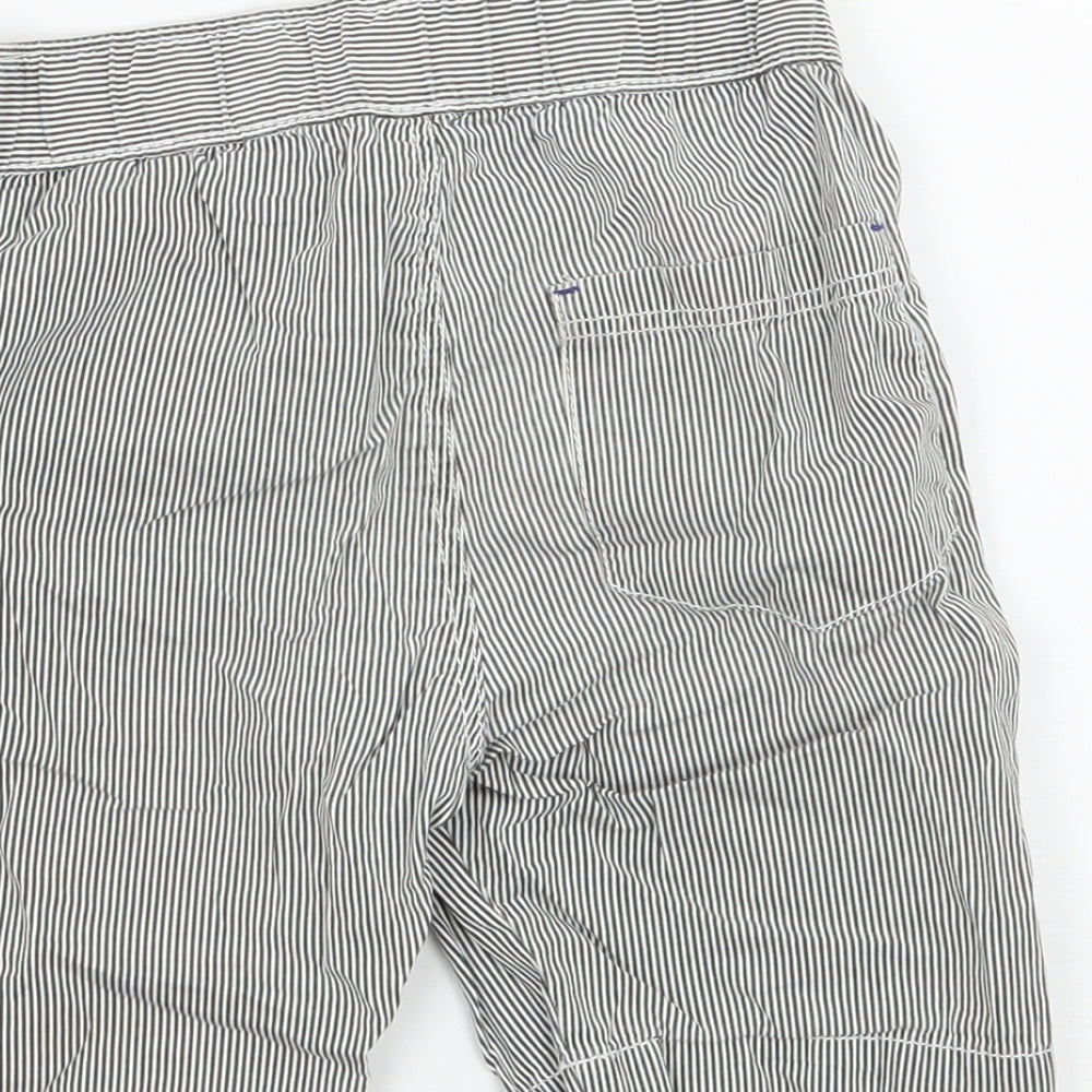 H&M Boys Grey Striped Bermuda Shorts Size 4 Years