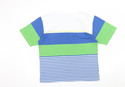 Para Mens Multicoloured Striped Jersey T-Shirt Size M