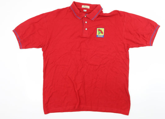 Oregon Mens Red Jersey Polo Size XL - Jappnr 2000