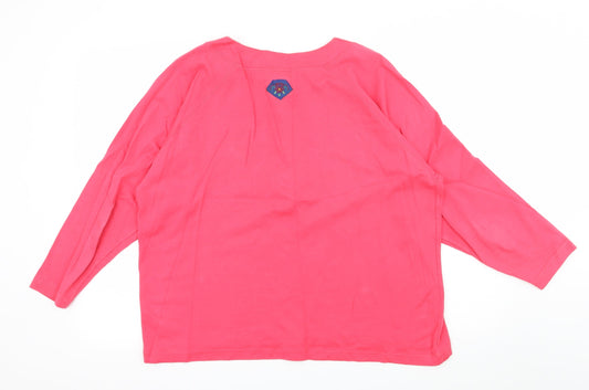 Tutto Womens Pink Jersey Basic T-Shirt Size L