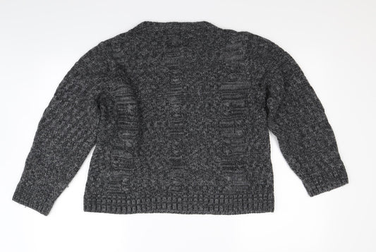 Topman Mens Grey Knit Pullover Jumper Size M
