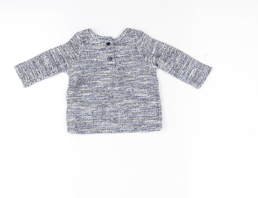 Primark Baby Blue Knit Pullover Jumper Size 0-3 Months - Loverly