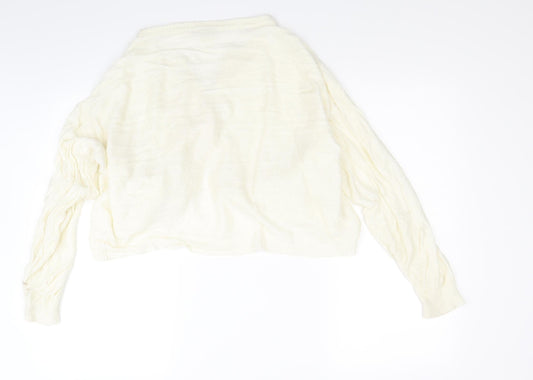 Jean lauren Womens White Cardigan Jumper Size 16