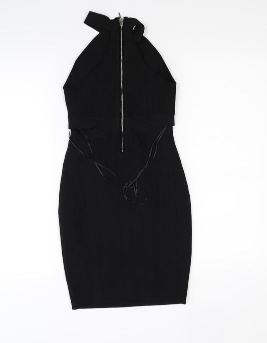 Preworn Womens Black Bodycon Size XS