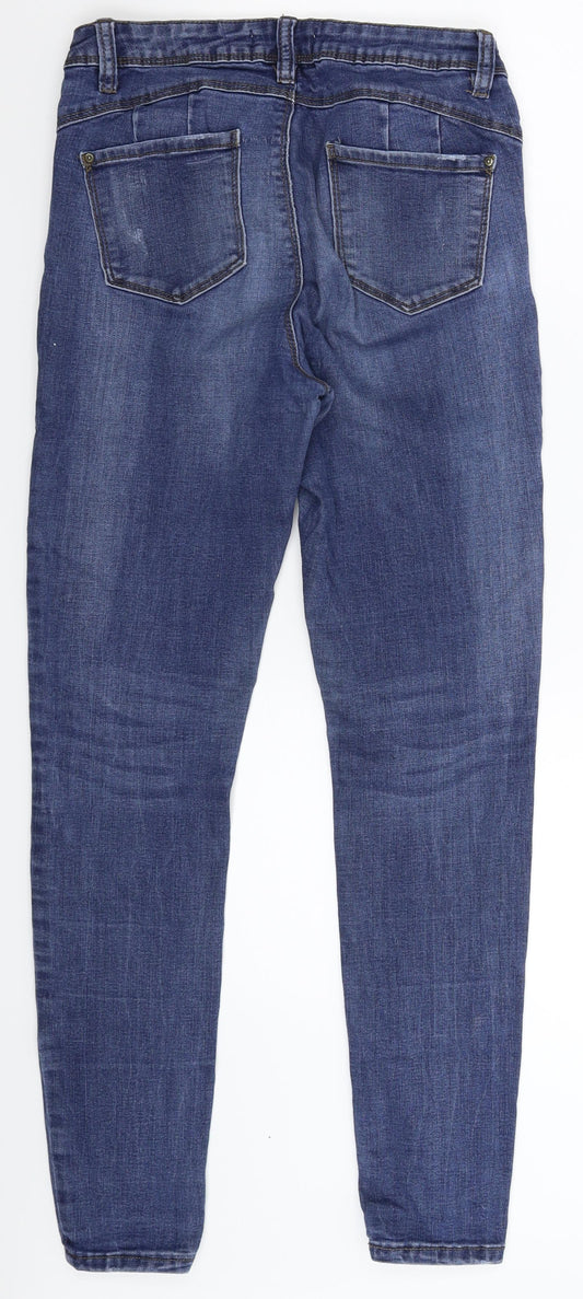 Denim & Co. Womens Blue Denim Skinny Jeans Size 10 L29 in