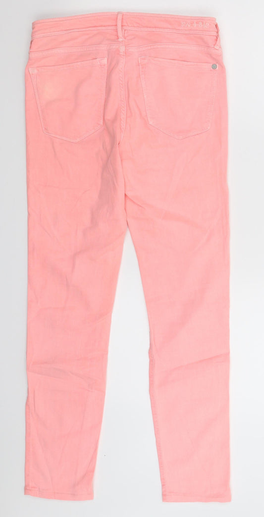 Preworn Womens Pink Denim Skinny Jeans Size 28 in L27 in