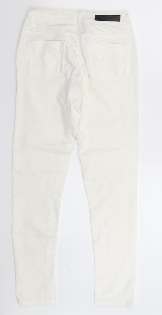 Love Label Womens White Denim Skinny Jeans Size 8 L28 in