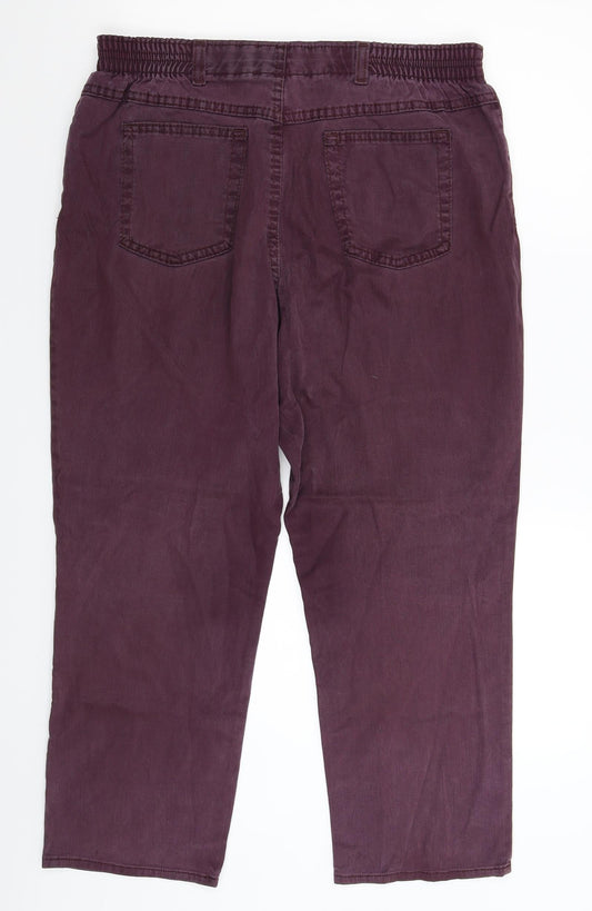 Preworn Womens Brown Denim Straight Jeans Size 34 in L25 in