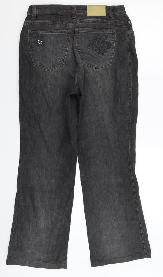 BRAX Womens Grey Denim Bootcut Jeans Size 30 in L30 in
