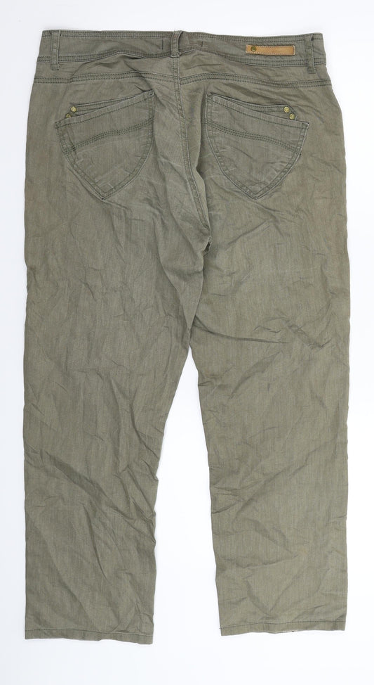 Soyaconcept Womens Green Denim Straight Jeans Size 33 in L27 in
