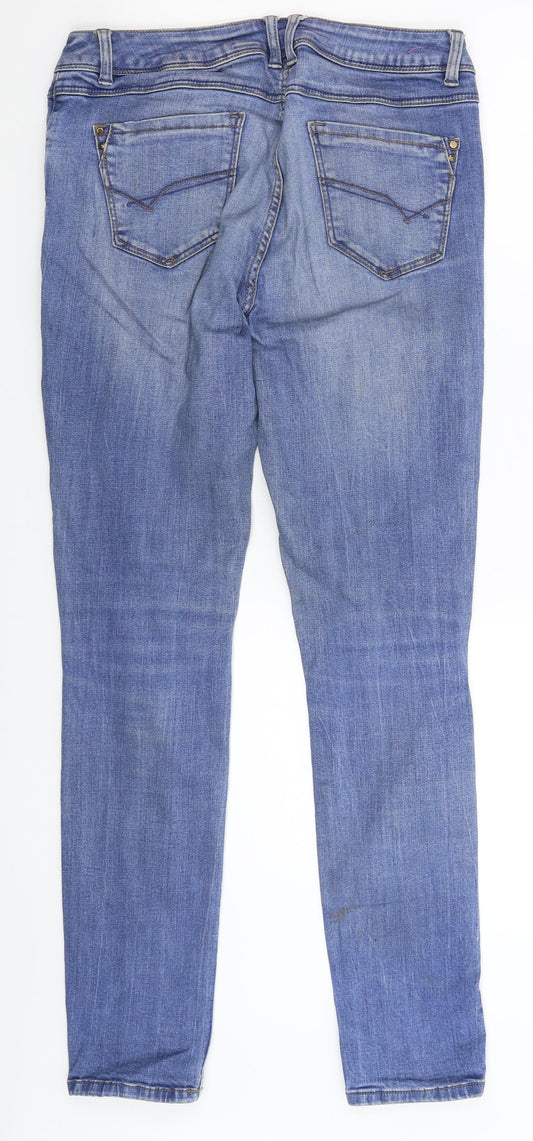 New Look Womens Blue Denim Skinny Jeans Size 12 L29 in