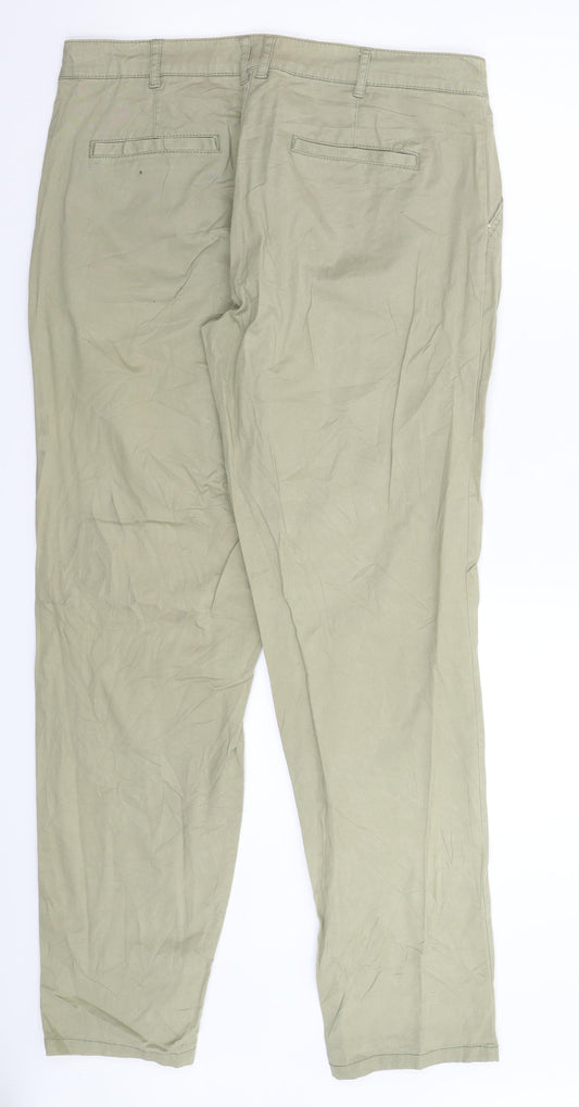 Biaggini Womens Green Denim Straight Jeans Size 12 L31 in