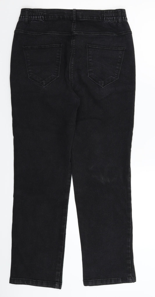Bonmarché Womens Black Denim Skinny Jeans Size 12 L27 in