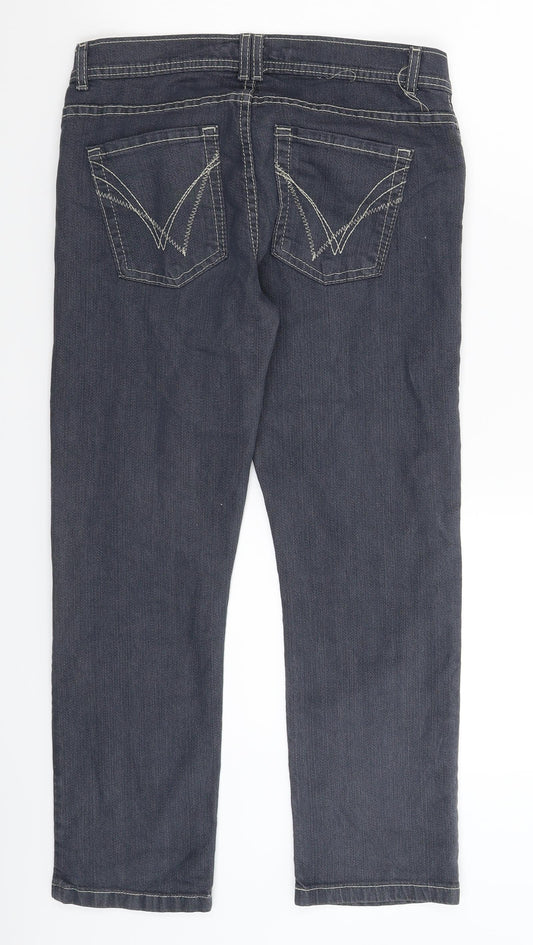 Authentic Womens Grey Denim Straight Jeans Size 30 in L25 in