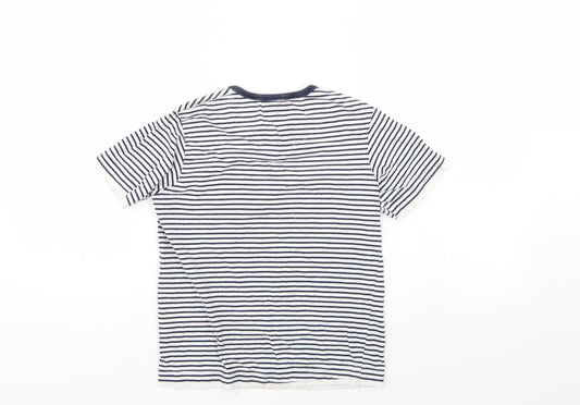 Pep & Co Boys Blue Striped Basic Casual Size 9-10 Years