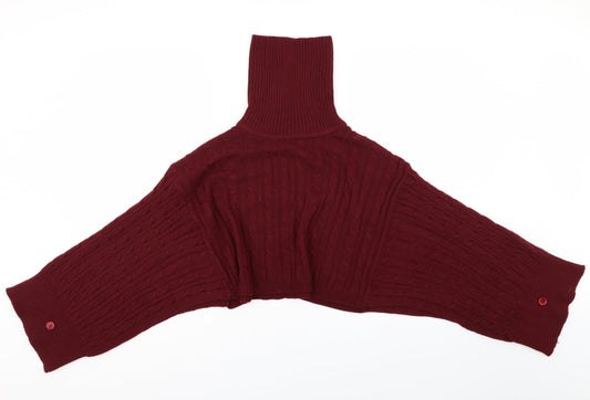 Shien Womens Red Fair Isle Shrug Jumper Size L