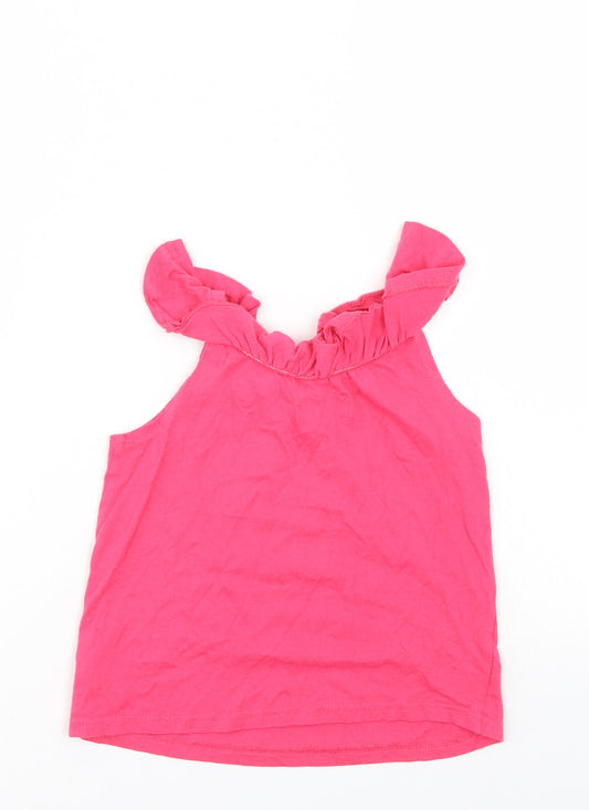 Primark Girls Pink Basic Button-Up Size 6-7 Years