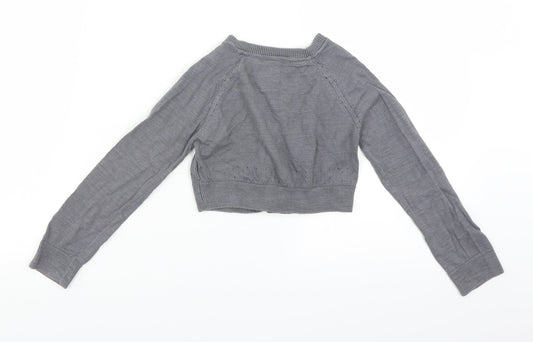 Mothercare Girls Grey Cardigan Jumper Size 4 Years