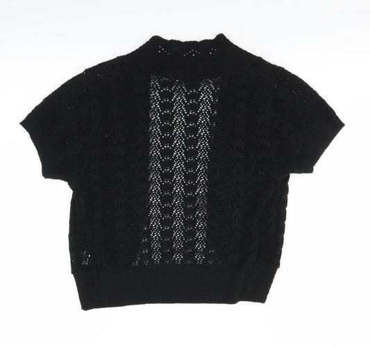 Monique Lhuillier Womens Black Shrug Jumper Size S
