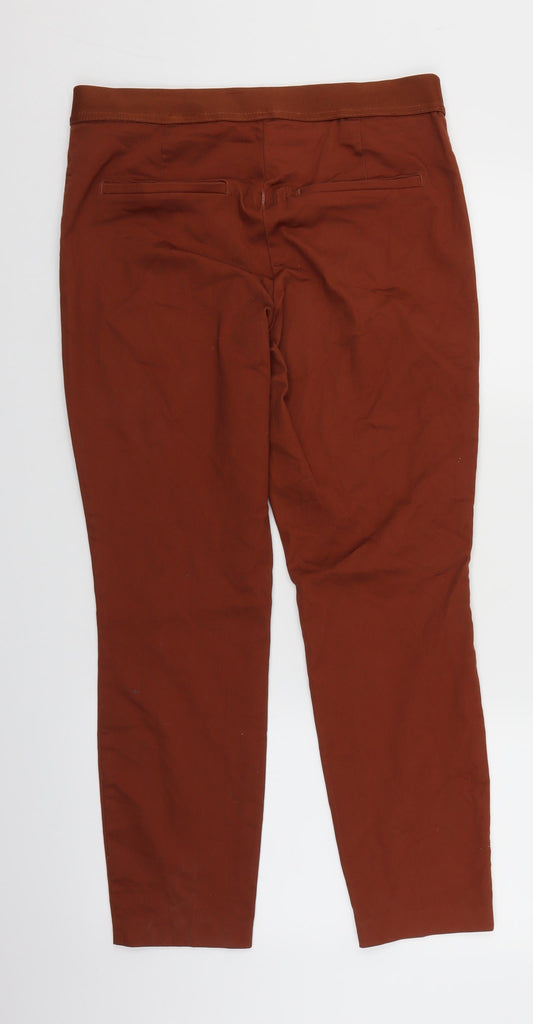 H&M Womens Brown Chino Trousers Size 12 L26 in