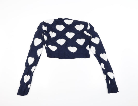 West End Womens Blue Pullover Jumper Size M