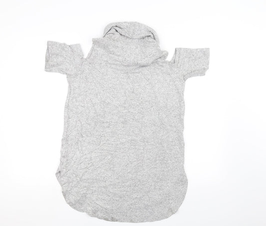 Select Womens Grey Basic T-Shirt Size 14