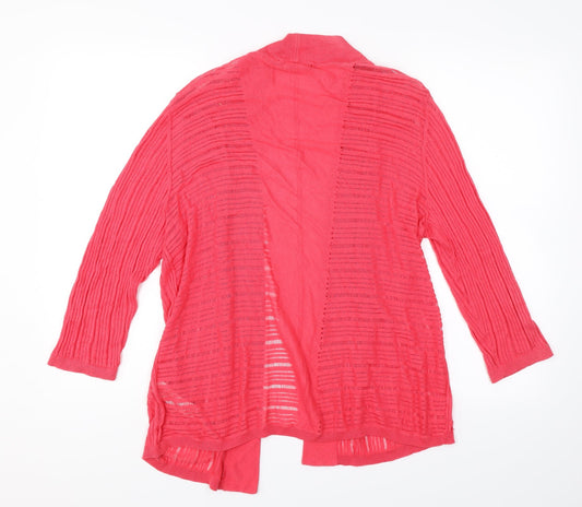 Bonmarché Womens Pink Cardigan Jumper Size M