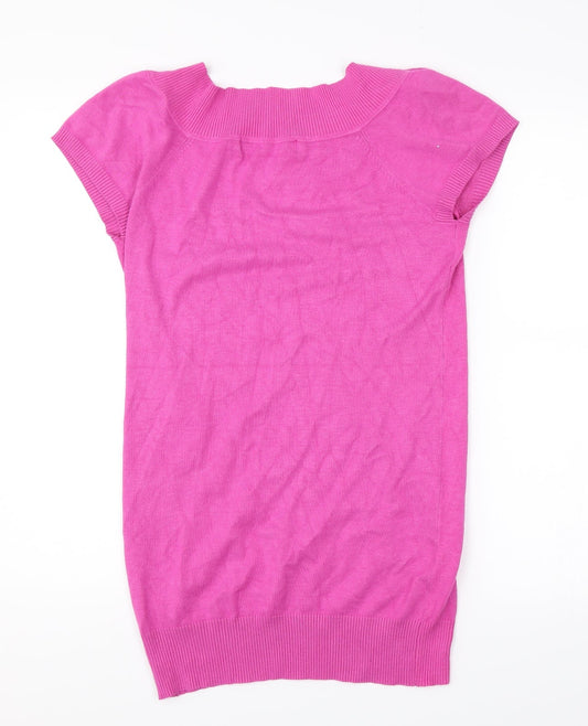 Now On Womens Pink Pullover Jumper Size M