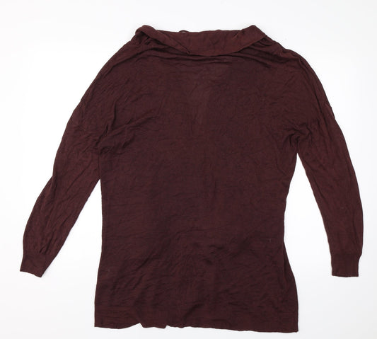 JUNAROSE Womens Red Cardigan Jumper Size 14