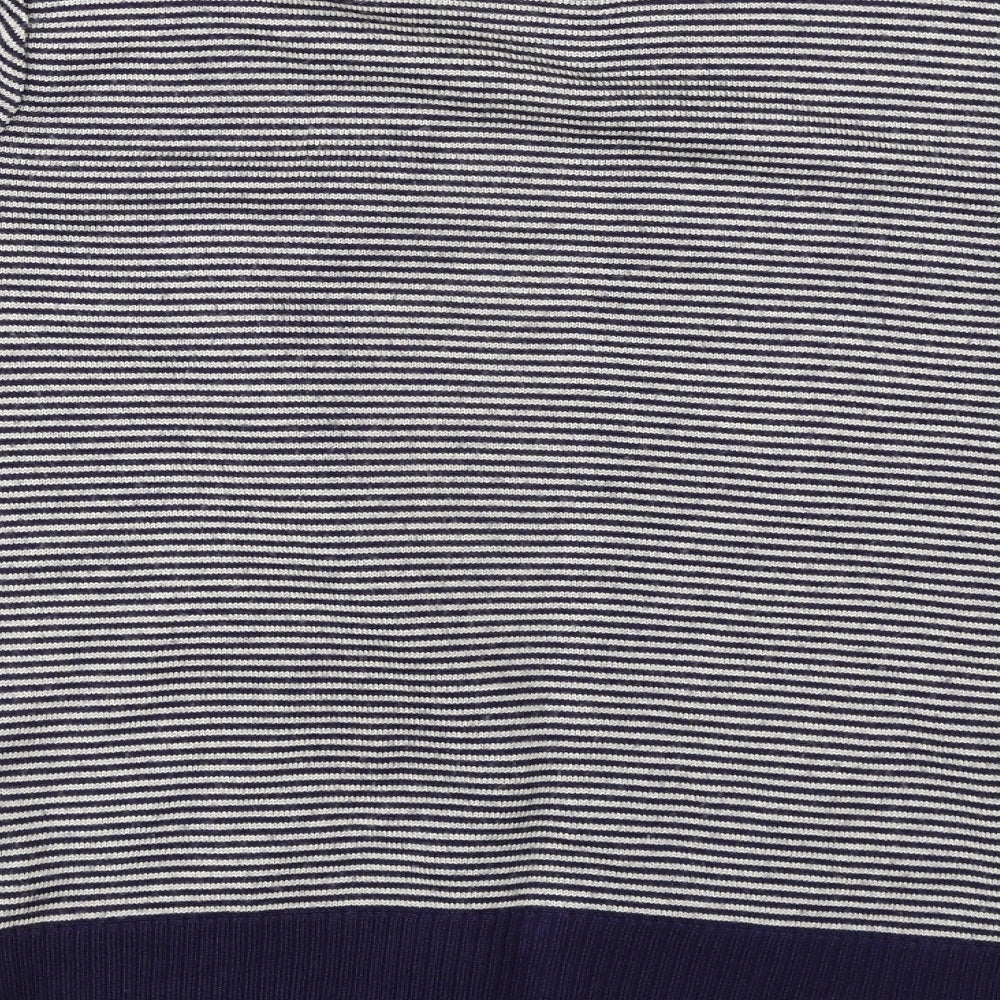 Dorothy Perkins Womens Blue Striped Cardigan Jumper Size 10