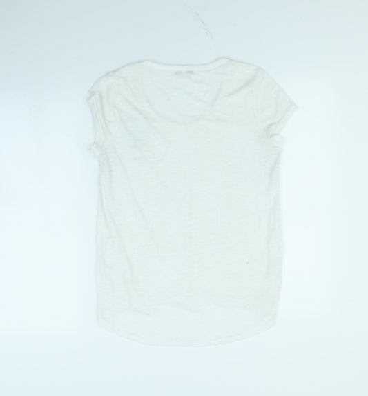 Brave Soul Womens White Basic T-Shirt Size S - Cactus
