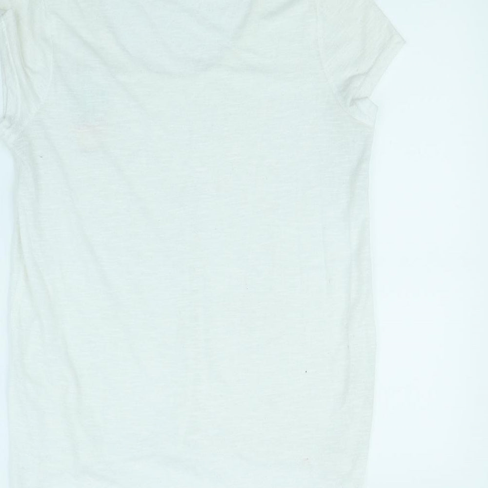 Brave Soul Womens White Basic T-Shirt Size S - Cactus